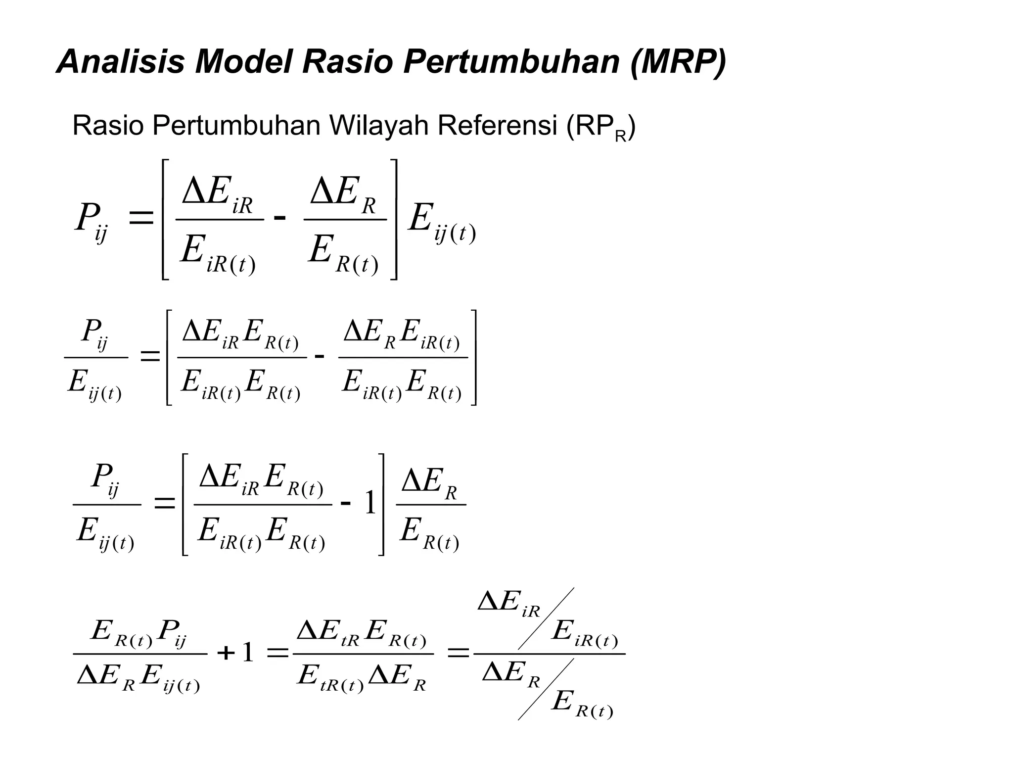 Model Rasio Pertumbuhan Sautu Wilayah.ppt