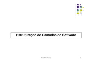 Estruturação de Camadas de Software




              Kecia A. M. Ferreira    2
 