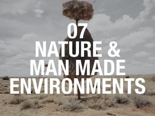 07
NATURE &
MAN MADE
ENVIRONMENTS
 
