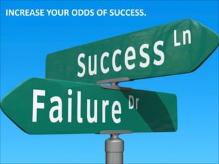 INCREASE	
  YOUR	
  ODDS	
  OF	
  SUCCESS.

 