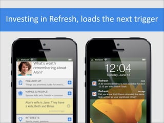 Investing	
  in	
  Refresh,	
  loads	
  the	
  next	
  trigger

 