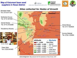 Dissemination of seed outlet locations 