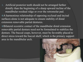 Occlusion in Removable Partial Dentures | PPTX