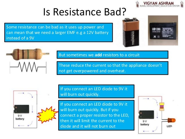 If The Resistor Slows The Current By Reducing The Emf By 12v Then The