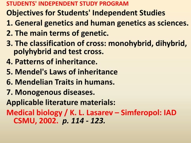 7. Patterns of Inheritance | PPTX