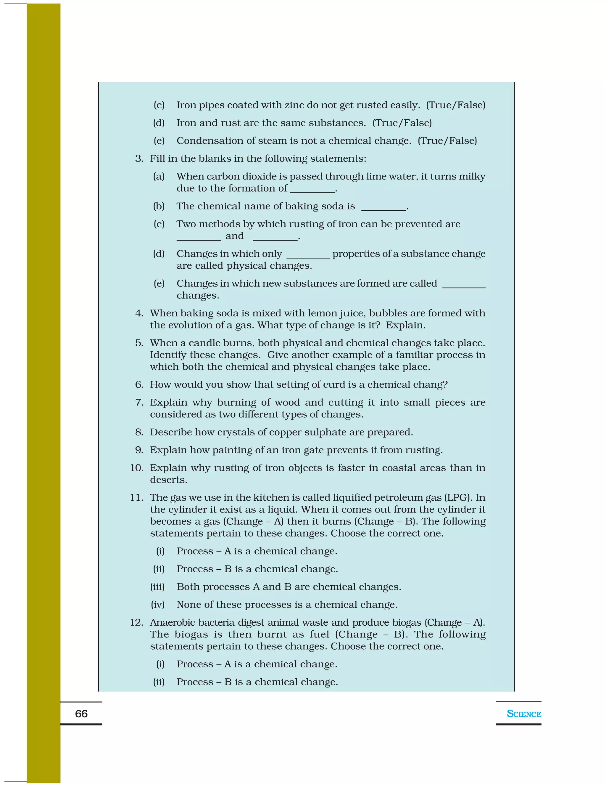 7 physical and chemical changes | PDF | Chemistry | Science