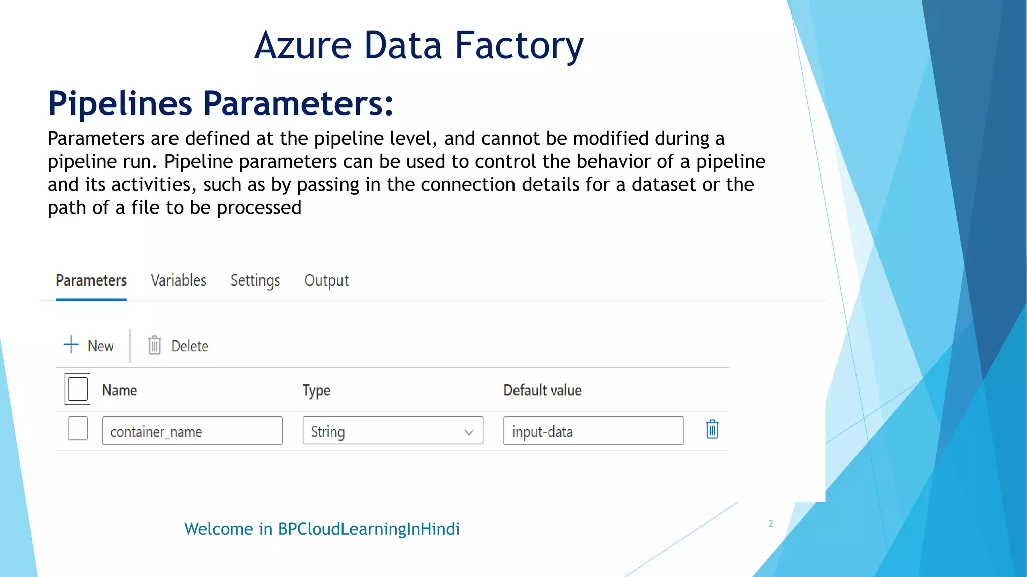 7- Pipeline parameters in Azure Data Factory.pptx