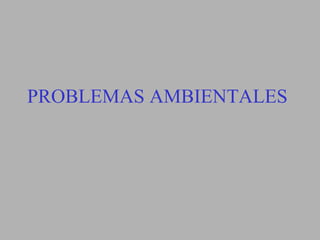 PROBLEMAS AMBIENTALES 