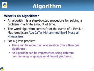 Python algorithm | PPT