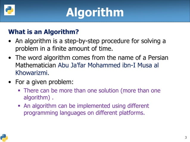Python algorithm | PPT