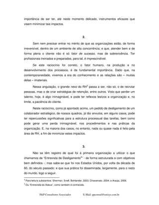 7 A Entrevista de Desligamento