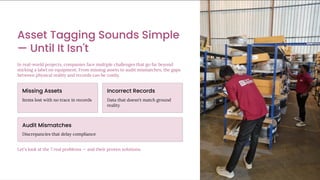 7 Real Problems in Asset Tagging and Their Solutions for 2026 | PDF
