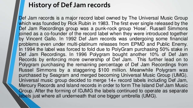 Def jam recordings record labels