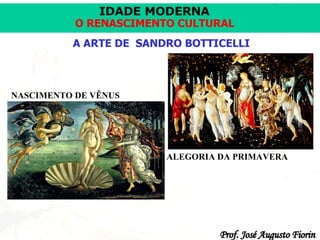 A ARTE DE  SANDRO BOTTICELLI NASCIMENTO DE VÊNUS ALEGORIA DA PRIMAVERA 