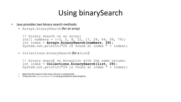 7 searching injava-binary | PPT