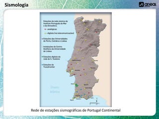 Sismologia
Rede de estações sismográficas de Portugal Continental
 