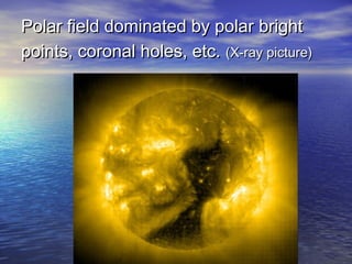 PPoollaarr ffiieelldd ddoommiinnaatteedd bbyy ppoollaarr bbrriigghhtt 
ppooiinnttss,, ccoorroonnaall hhoolleess,, eettcc.. ((XX--rraayy ppiiccttuurree)) 
 