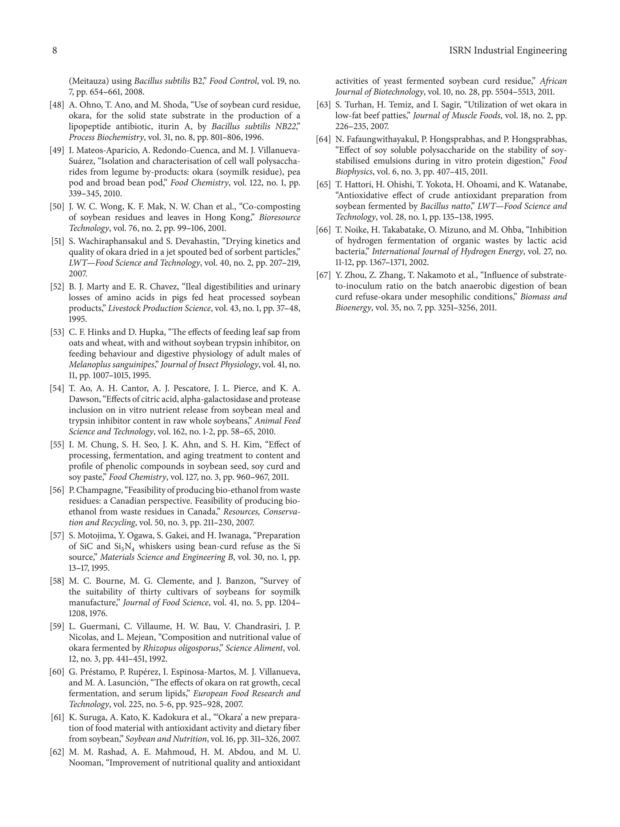 7 soybean curd residue composition and utilization | PDF | Agriculture ...