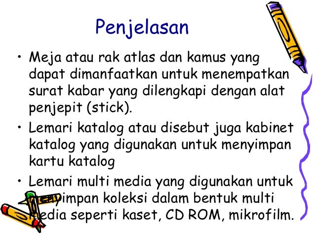 7 standardisasi peralatan dan perlengkapan perpustakaan 7 standardisasi peralatan dan perlengkapan perpustakaan