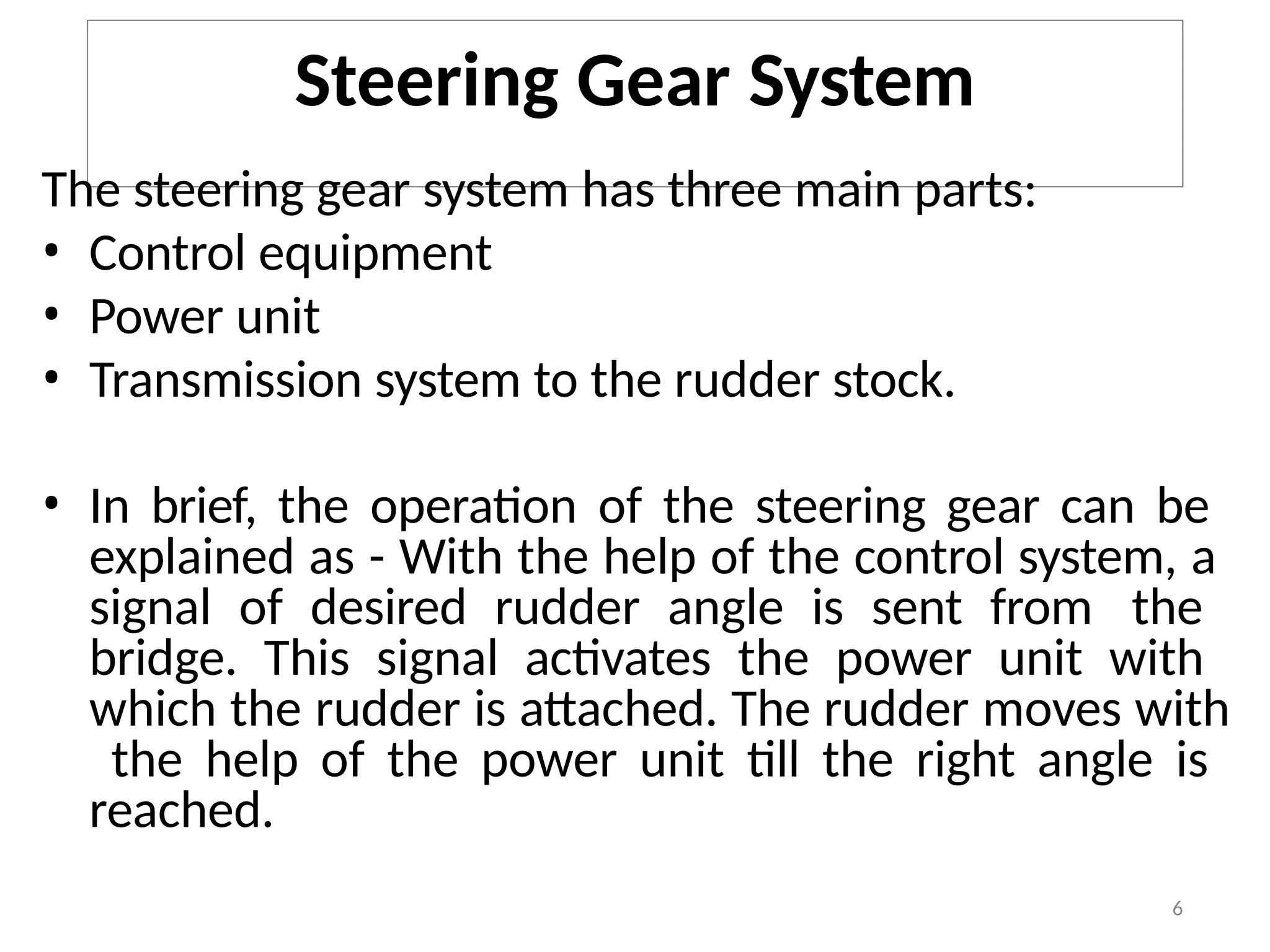 FUNCTION OF STEERING GEAR visual data 6