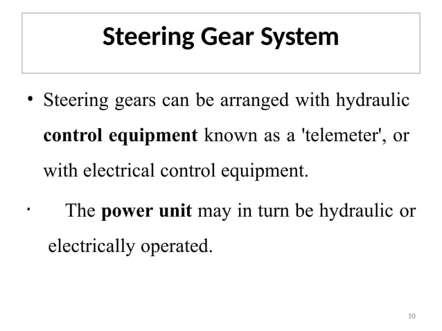 FUNCTION OF STEERING GEAR visual data 8