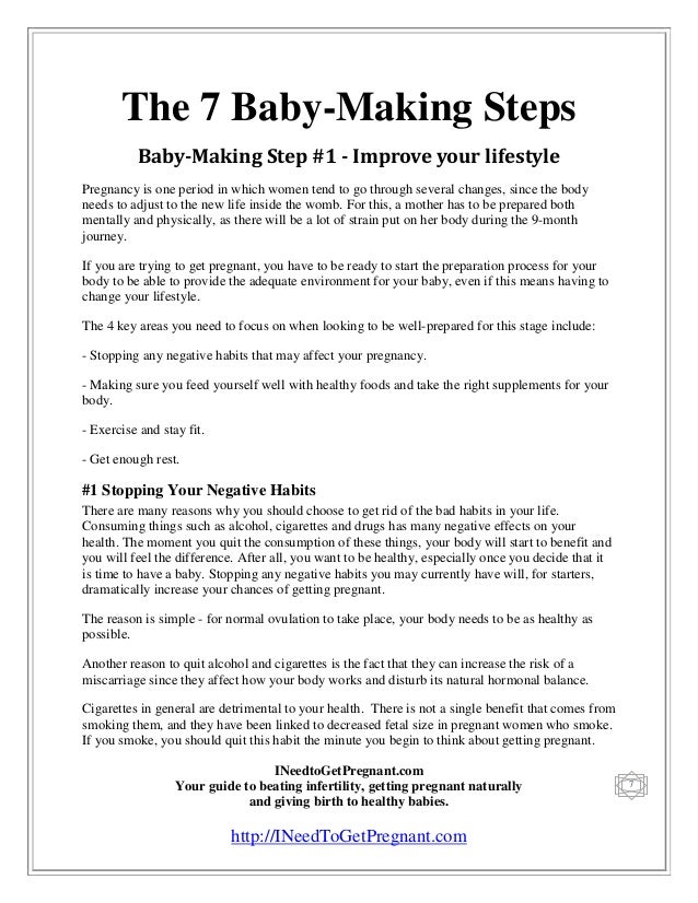 7 Baby Making Steps To Beat Infertility And Get Pregnant