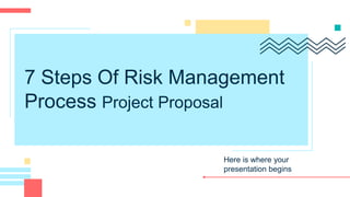 7 Steps Of Risk Management
Process Project Proposal
Here is where your
presentation begins
 