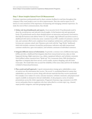7 steps to successful customer experience measurement programs | PDF