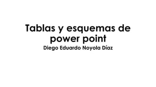 Tablas y esquemas de
power point
Diego Eduardo Noyola Díaz
 