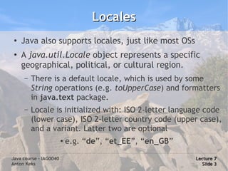 Java Course 7: Text processing, Charsets & Encodings | PPT