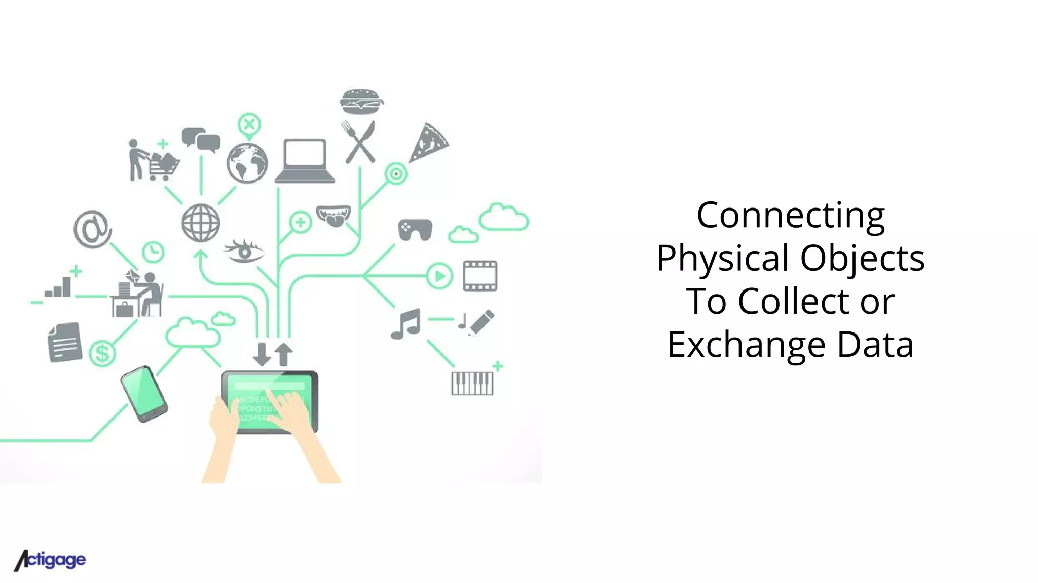 Connecting
Physical Objects
To Collect or
Exchange Data
 