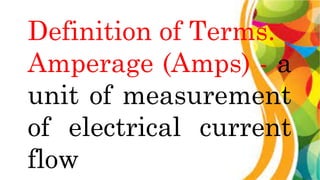 7- TLE Electrical Maintenance and Inastallation LESSON 2.pptx