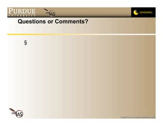 Questions or Comments?


  §
 