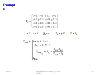 Exampl
e
11/12/13 Unsymmetrical Faults (c) 2013 H.
Zmuda
45
 