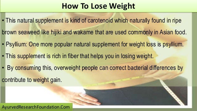 how to lose weight naturally pills