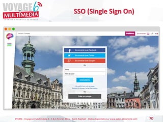 #VEM6 - Voyage en Multimédia 4 | 5 & 6 Février 2015 | Saint-Raphaël - Slides disponibles sur www.salon-etourisme.com 70
SSO (Single Sign On)
 