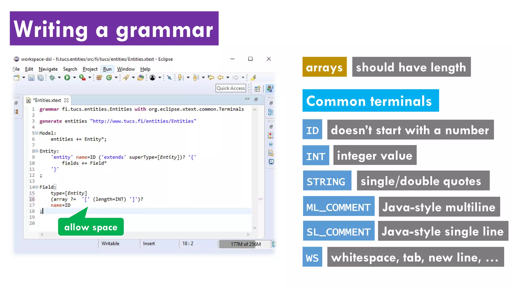 Xtext: writing a grammar | PDF