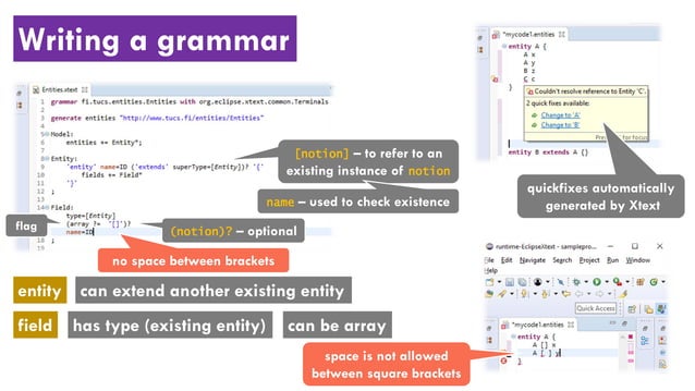 Xtext: writing a grammar | PDF