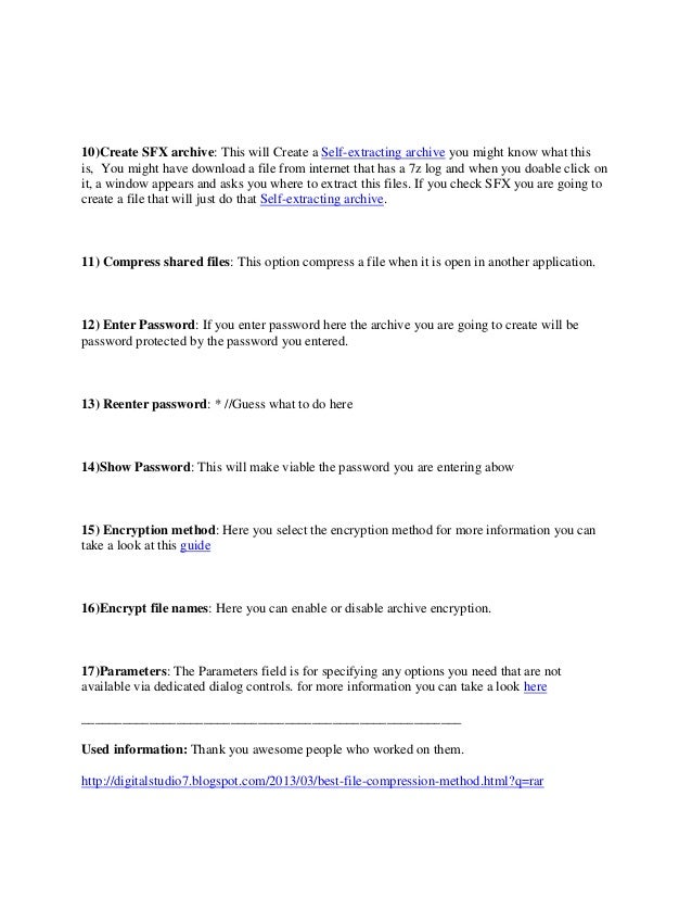 7 zip compression settings guide 7zip dictionary size