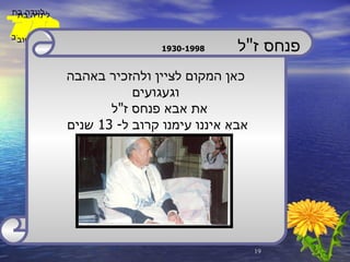 כאן המקום לציין ולהזכיר באהבה וגעגועים את אבא פנחס ז " ל  אבא איננו עימנו קרוב ל - 13  שנים  אך נמצא בליבנו מאז ולעולם . פנחס ז " ל   1930-1998 70 לינדה בת מזל טוב ! 