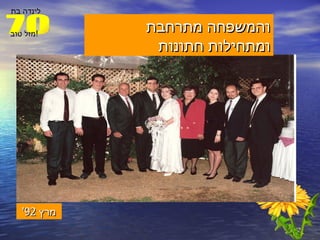 והמשפחה מתרחבת ומתחילות חתונות מרץ  92' 