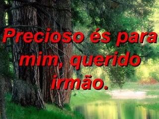 Precioso és paraPrecioso és para
mim, queridomim, querido
irmão.irmão.
 