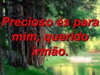 Precioso és paraPrecioso és para
mim, queridomim, querido
irmão.irmão.
 
