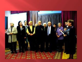 Награждение жителей марьиной рощи памятным знаком "В честь 70 летия полного освобождения Ленинграда от фашистской блокады"