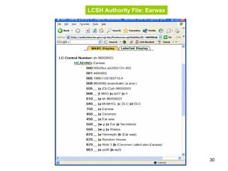 30
LCSH Authority File: Earwax
 