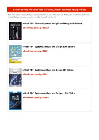 Comprehensive Guide to Modern Systems Analysis and Design | PDF