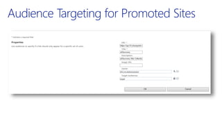 Audience Targeting for Promoted Sites
 