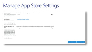 Manage App Store Settings
 