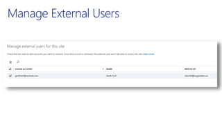 Manage External Users
 