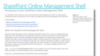 SharePoint Online Management Shell
 